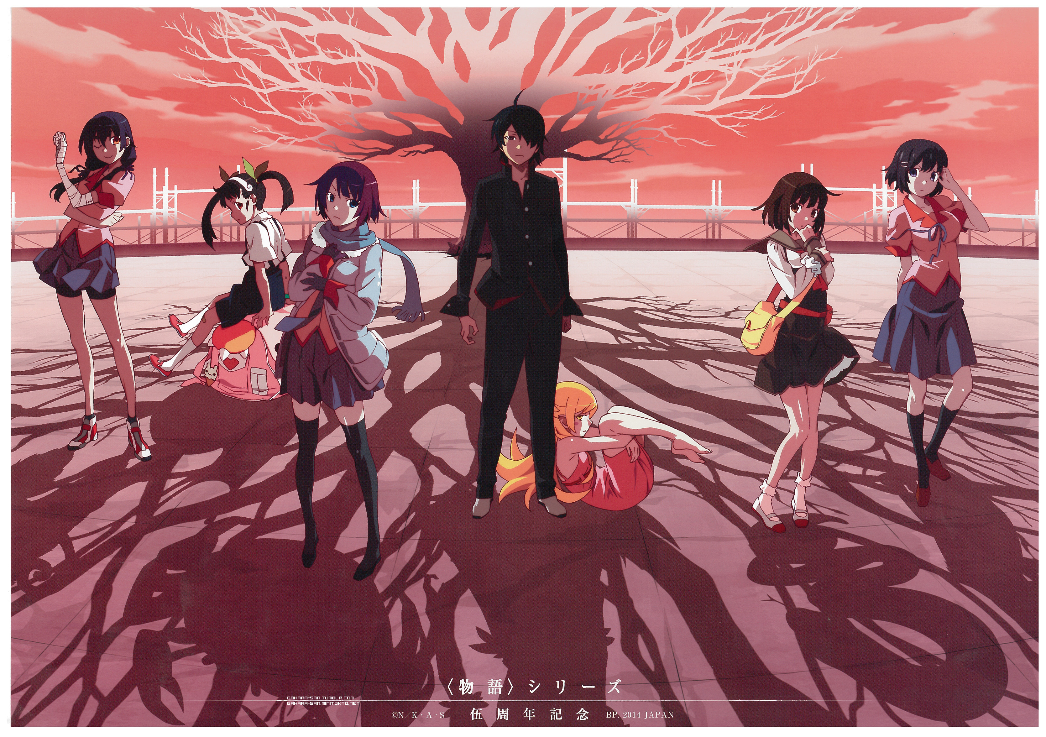 Monogatari Series HD Wallpaper Iconic Characters Unite Monogatari Series HD Wallpaper Iconic Characters Unite