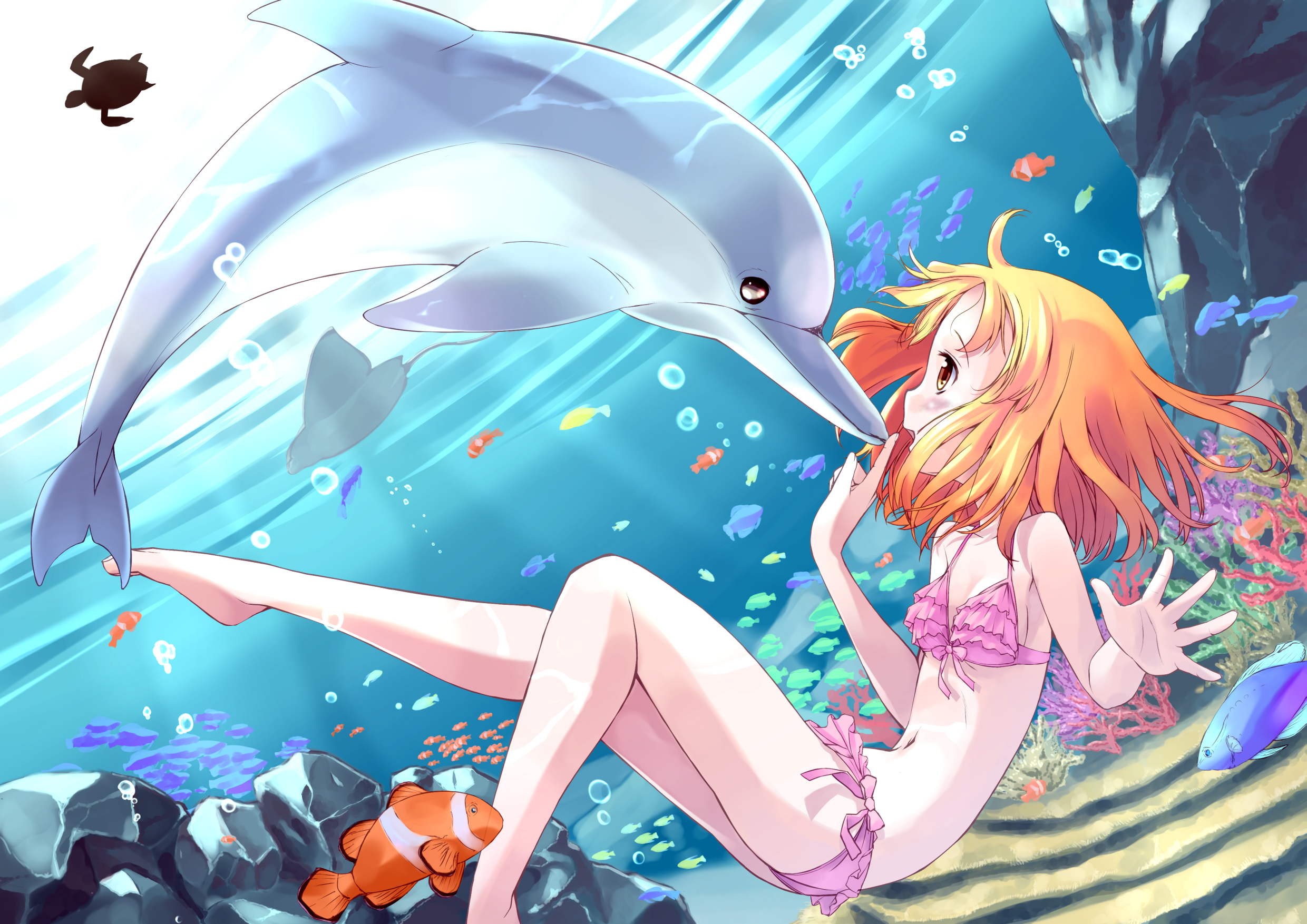 Anime Underwater HD Wallpaper