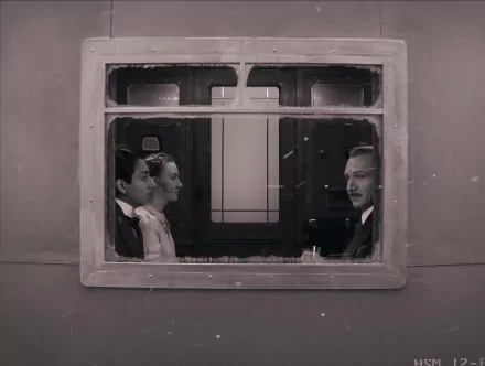 Saoirse Ronan monochrome Black & White train movie The Grand Budapest Hotel HD Desktop Wallpaper | Background Image