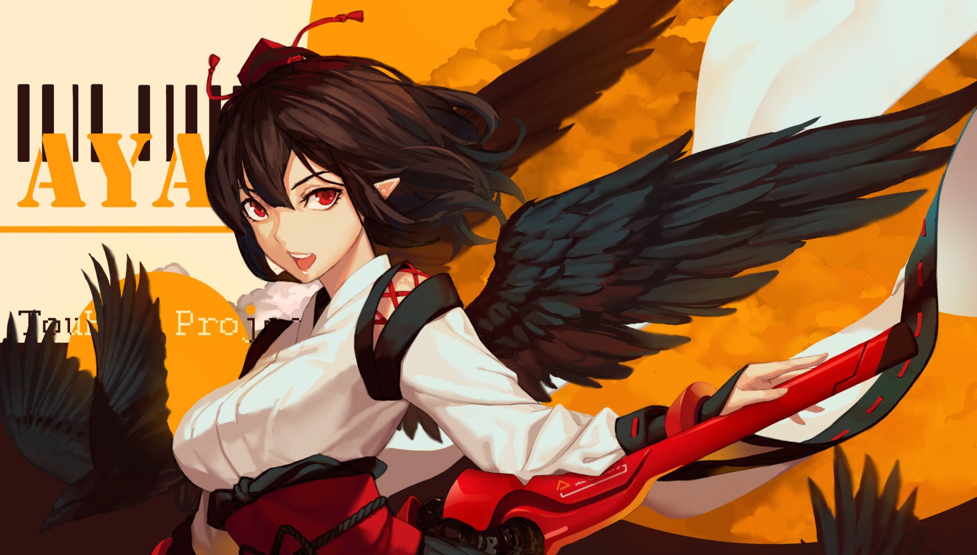 Download Aya Shameimaru Anime Touhou HD Wallpaper by liuli