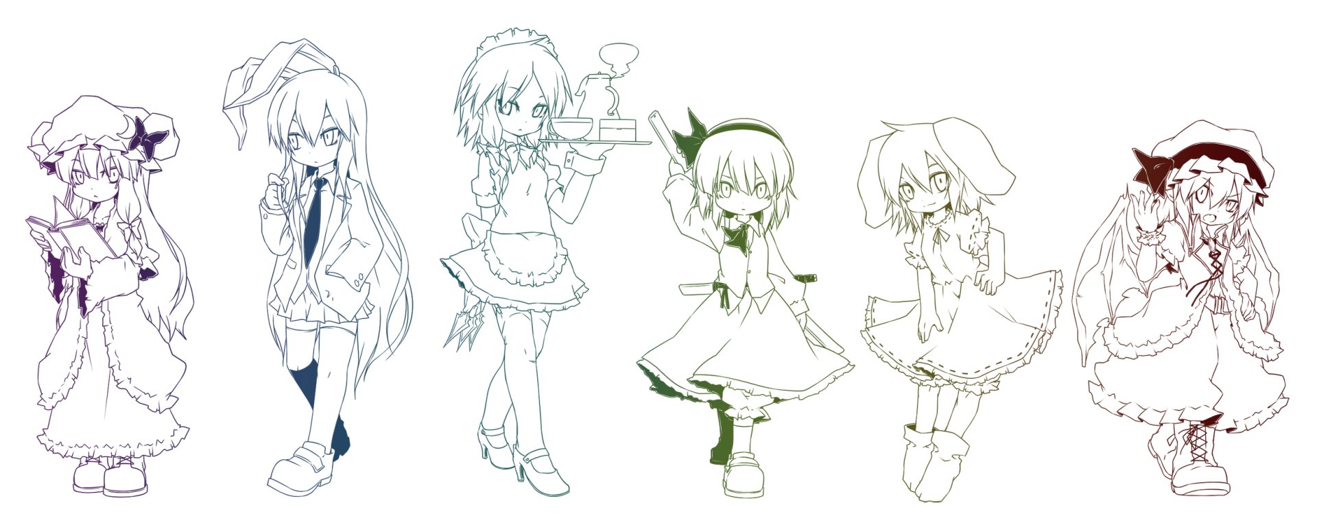 Download Remilia Scarlet Sakuya Izayoi Tewi Inaba Patchouli Knowledge Reisen Udongein Inaba Anime Touhou Wallpaper