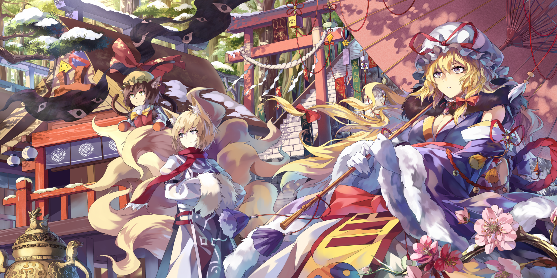 Download Anime Touhou HD Wallpaper by neko (yanshoujie)