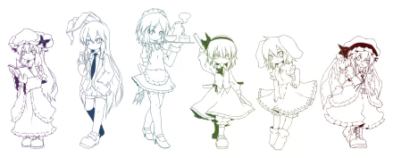 Remilia Scarlet Sakuya Izayoi Tewi Inaba Patchouli Knowledge Reisen Udongein Inaba Anime Touhou HD Desktop Wallpaper | Background Image