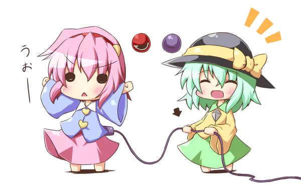 Koishi Komeiji Satori Komeiji Anime Touhou HD Desktop Wallpaper | Background Image