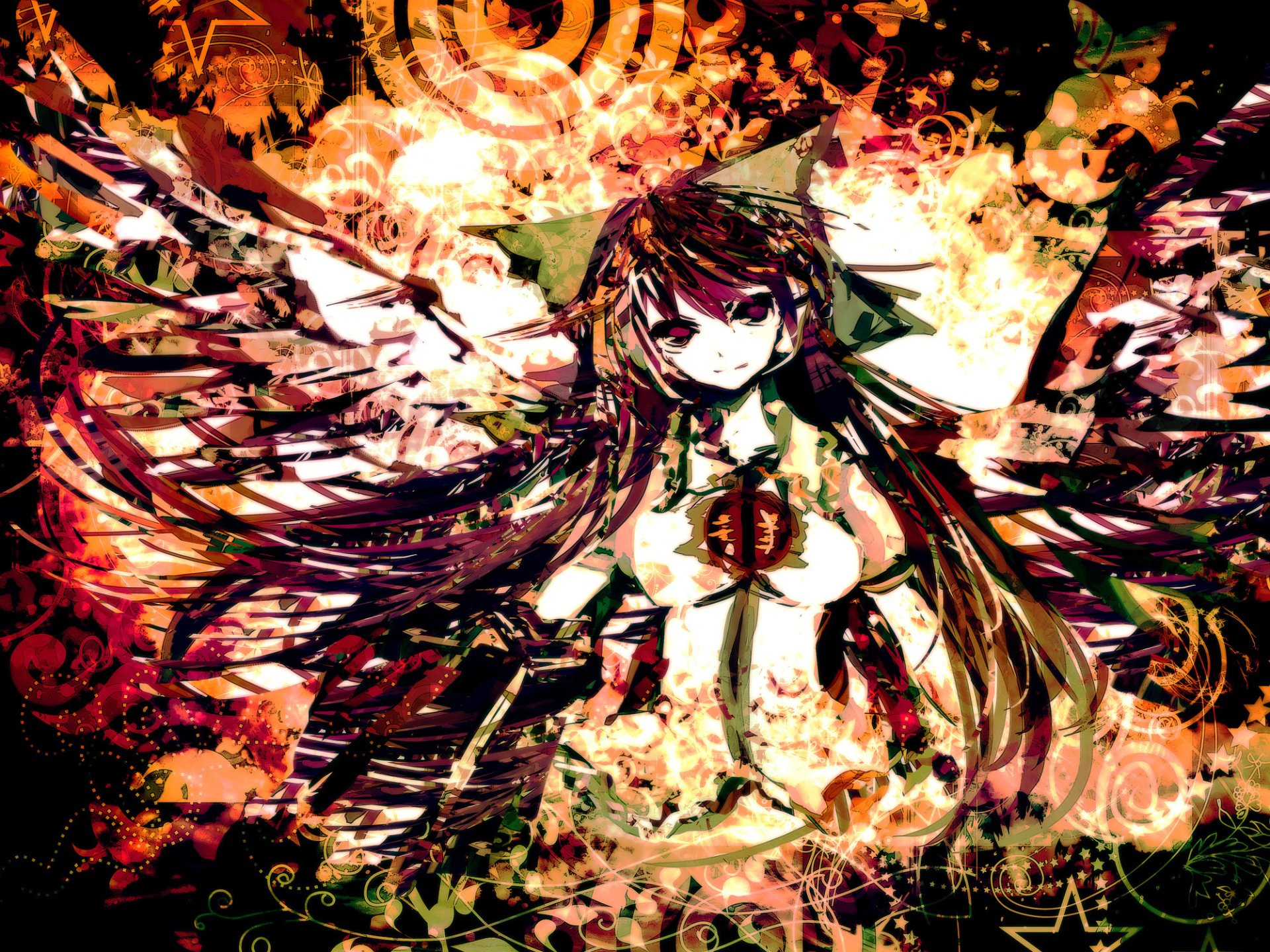 Download Utsuho Reiuji Anime Touhou HD Wallpaper by 852話ㅤ