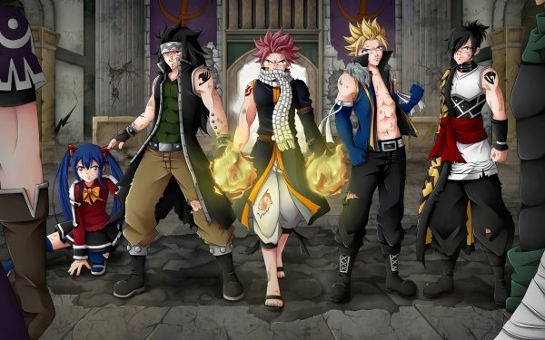 Anime Fairy Tail Natsu Dragneel Wendy Marvell Gajeel Redfox Sting Eucliffe Rogue Cheney HD Wallpaper | Background Image