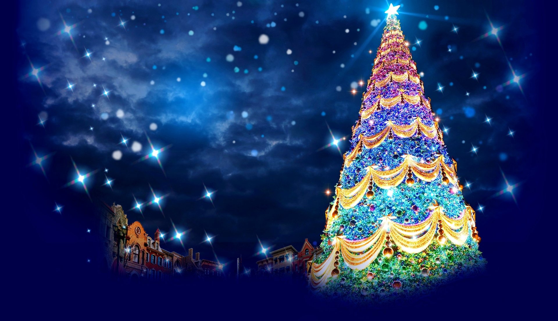 Lighted Christmas Tree Wallpaper