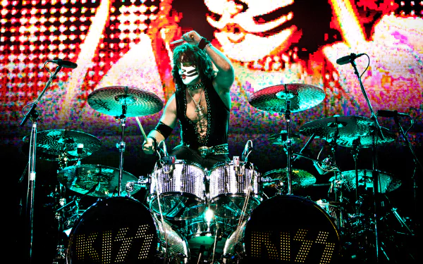 Peter Criss drum set music KISS (Band) HD Desktop Wallpaper | Background Image