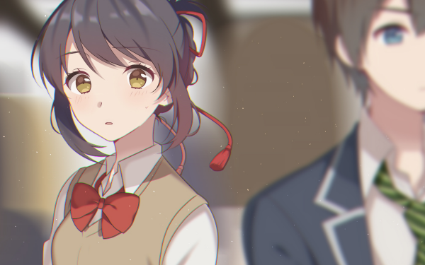 Anime Your Name. Mitsuha Miyamizu Taki Tachibana Kimi No Na Wa. HD Wallpaper | Background Image