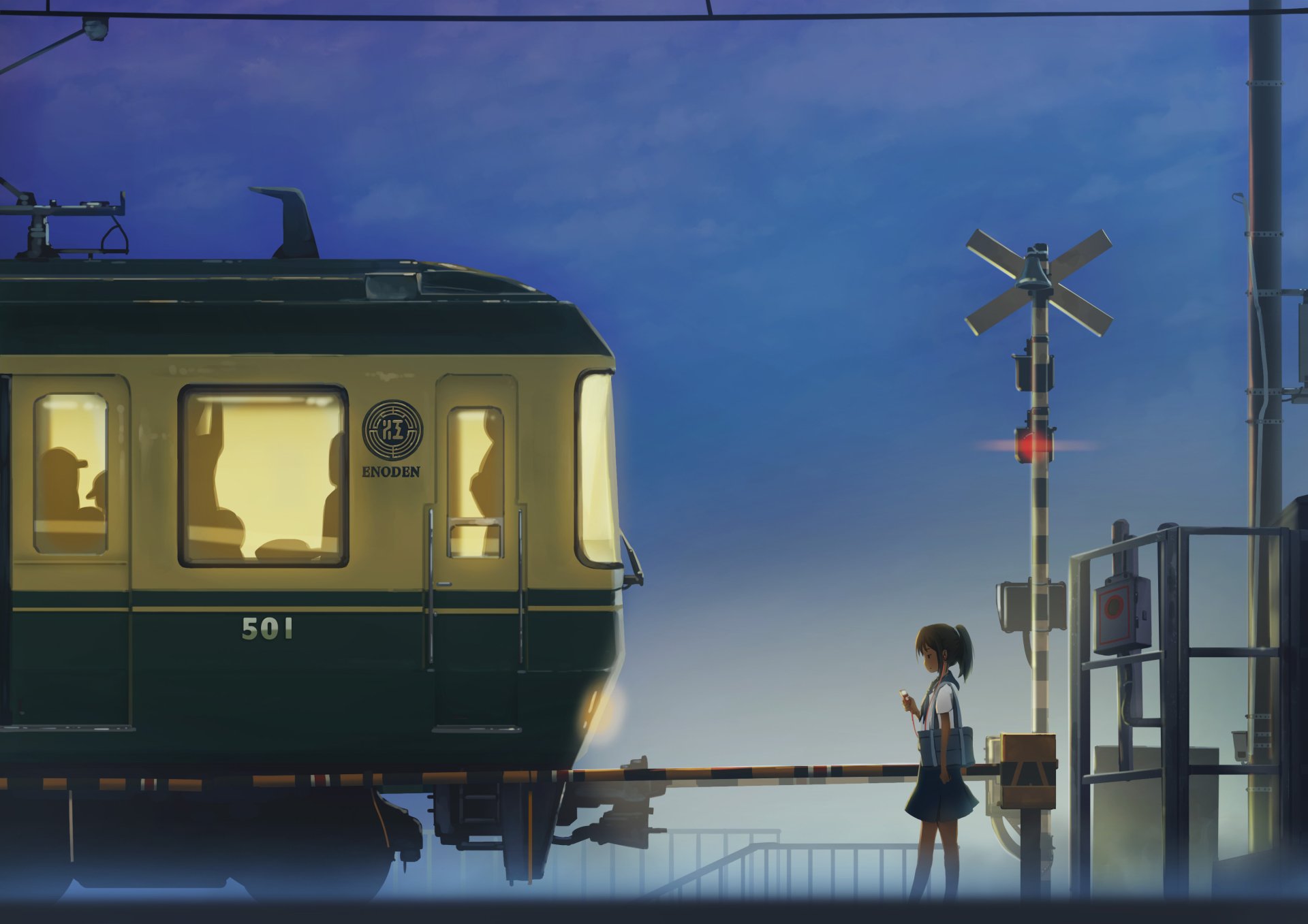 Download Anime Train Anime Train HD Wallpaper