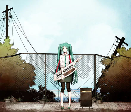 Hatsune Miku Anime Vocaloid HD Desktop Wallpaper | Background Image