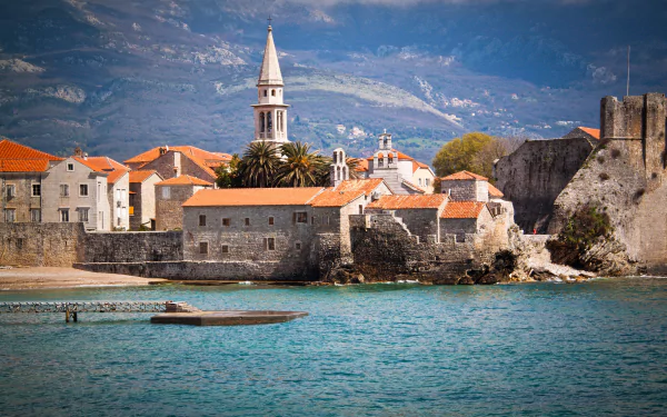  Budva, a Montenegrin town on the Adriatic Sea.