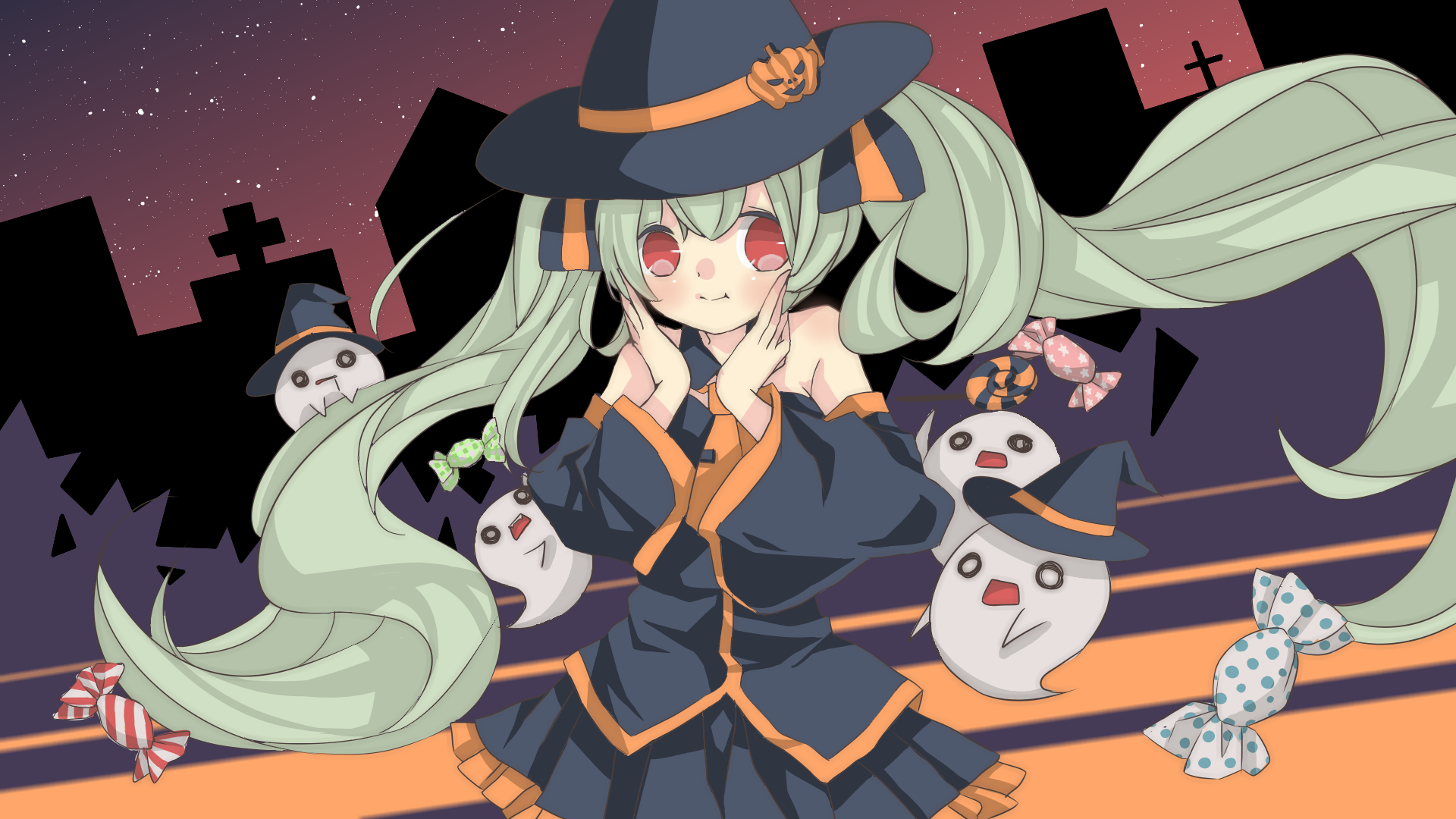 Mika and the witch s. Хэллоуинские Вокалоиды. Вокалоиды Хэллоуин. Хатсуне Мику Хэллоуин. Мику ведьма.