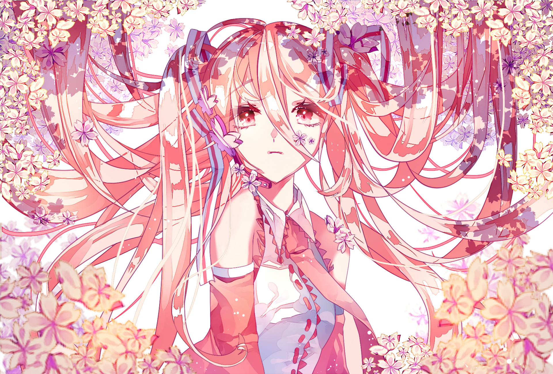 Download Sakura Miku Anime Vocaloid HD Wallpaper by TEARなみだ