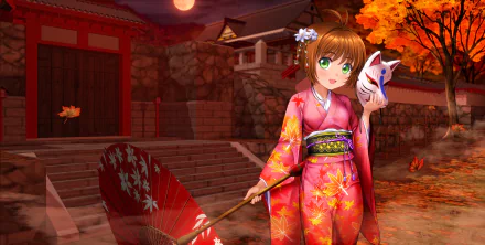 japanese clothes Sakura Kinomoto Anime Cardcaptor Sakura HD Desktop Wallpaper | Background Image