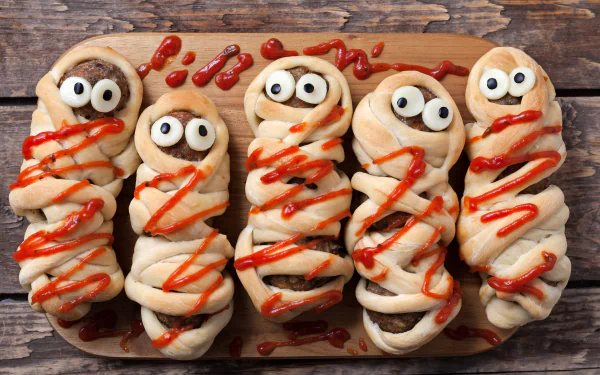  Sausage Meatball Mummies