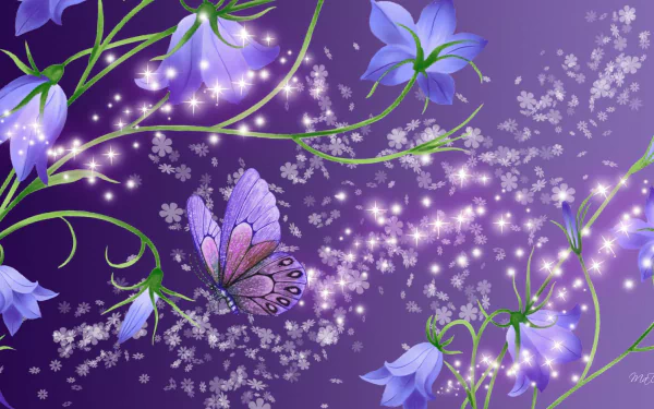  Flowers and Butterfly by MaDonna