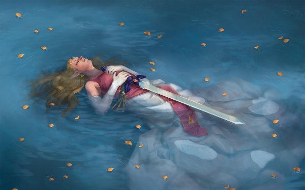Video Game The Legend Of Zelda: Ocarina Of Time Zelda The Legend of Zelda Sword Water Petal Blonde HD Wallpaper | Background Image
