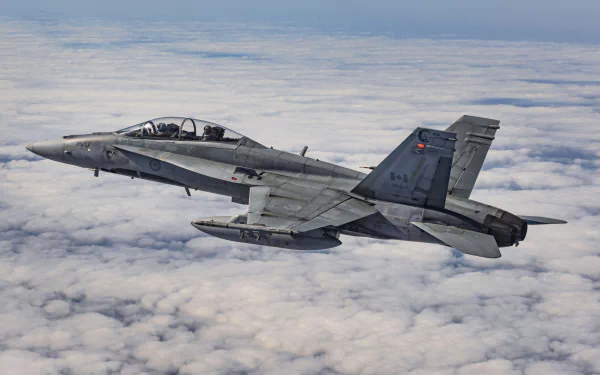 warplane aircraft jet fighter military McDonnell Douglas CF-18 Hornet HD Desktop Wallpaper | Background Image
