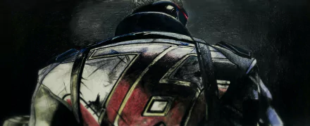 HD desktop wallpaper of Soldier: 76 from the video game Overwatch, showcasing a detailed back view featuring his iconic number 76 jacket.