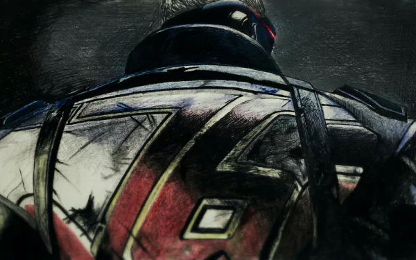 HD desktop wallpaper of Soldier: 76 from the video game Overwatch, showcasing a detailed back view featuring his iconic number 76 jacket.
