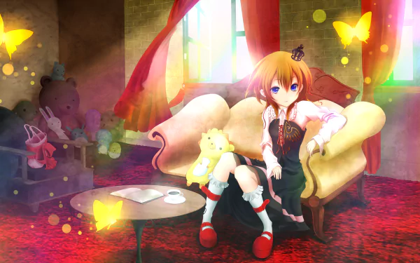Maria Ushiromiya blue eyes blonde Anime Umineko: When They Cry HD Desktop Wallpaper | Background Image