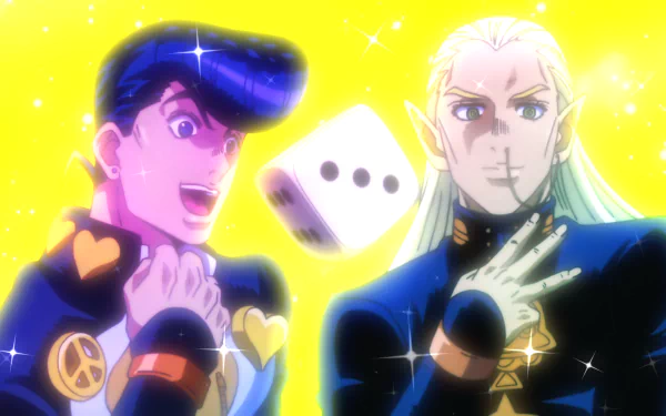 Josuke Higashikata Mikitaka Hazekura Anime Jojo's Bizarre Adventure HD Desktop Wallpaper | Background Image