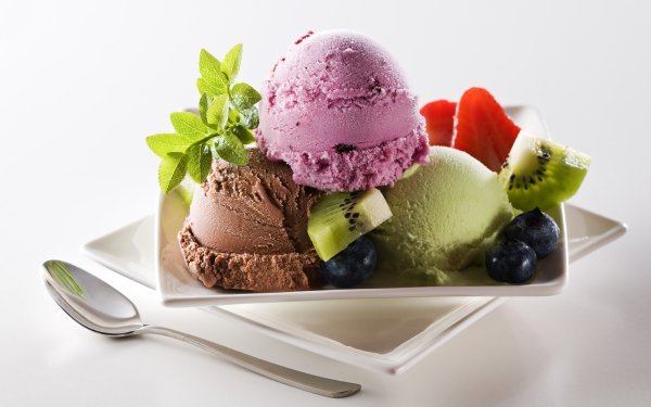 Food Ice Cream Fruit HD Wallpaper | Background Image