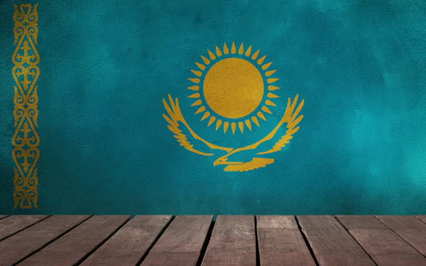 flag Misc Flag of Kazakhstan HD Desktop Wallpaper | Background Image