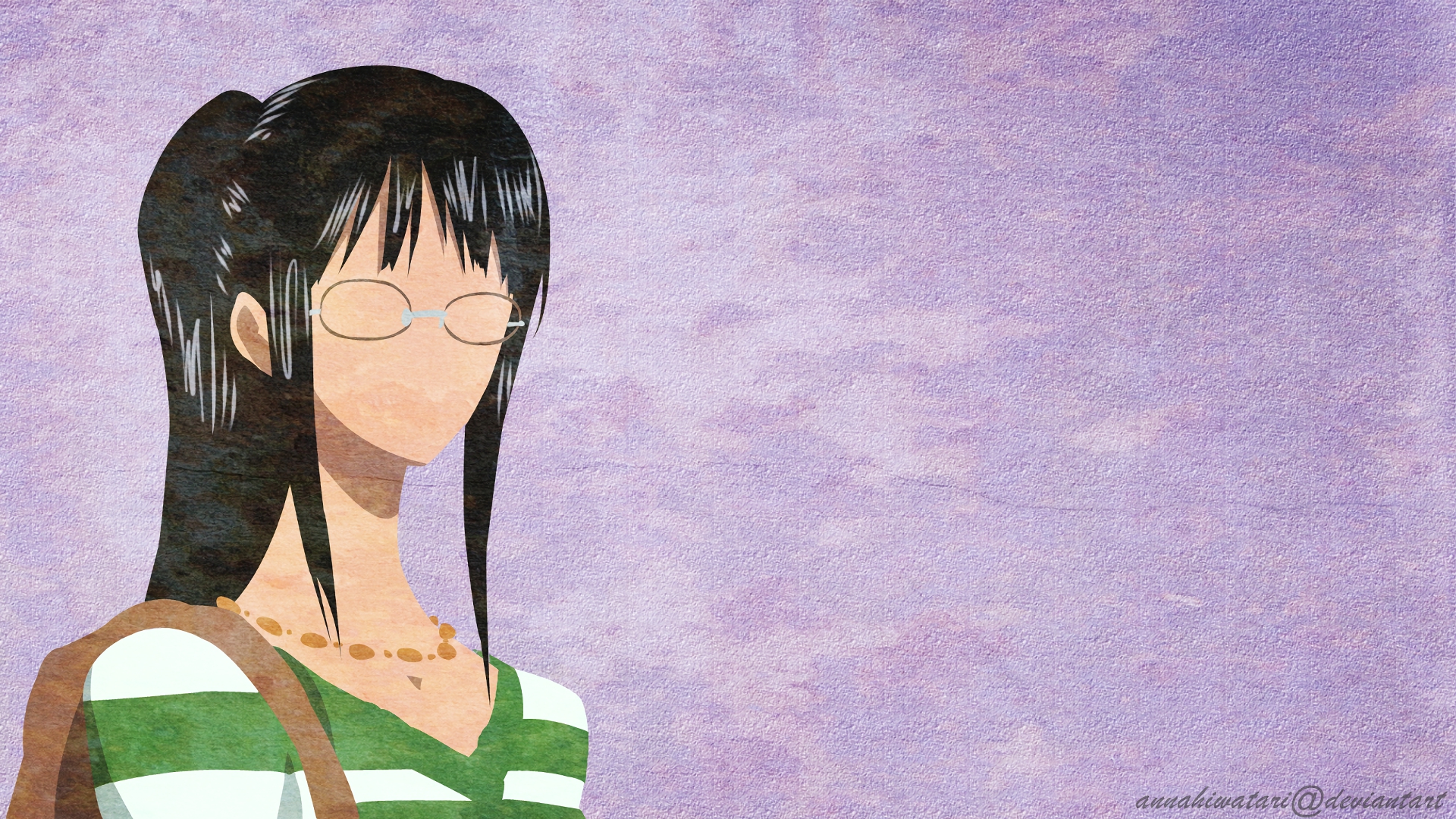 Download Minimalist Nico Robin Anime One Piece HD Wallpaper