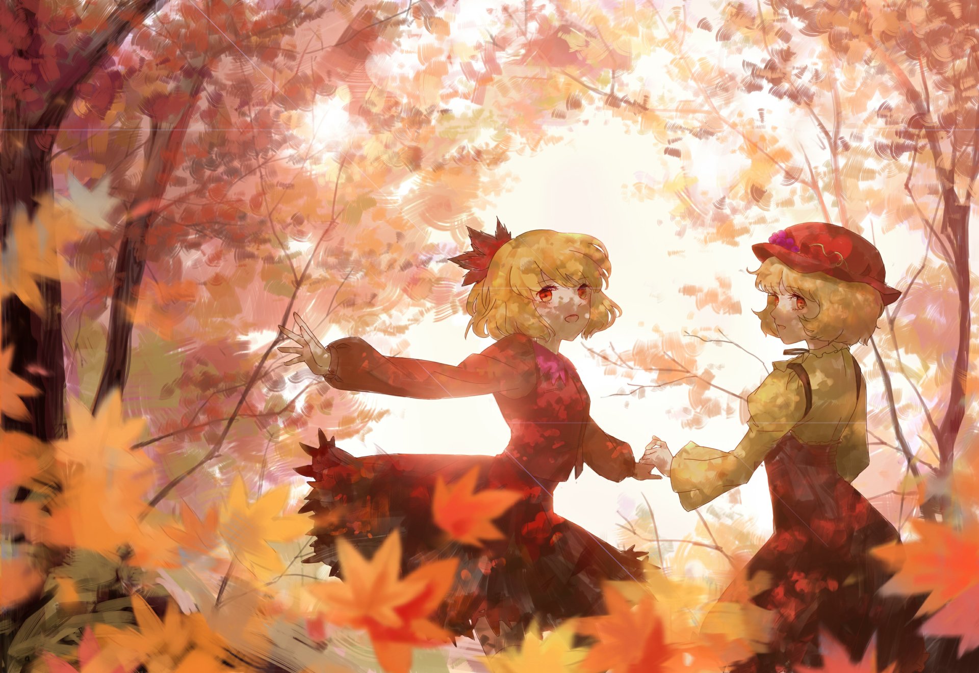 Download Minoriko Aki Shizuha Aki Anime Touhou HD Wallpaper