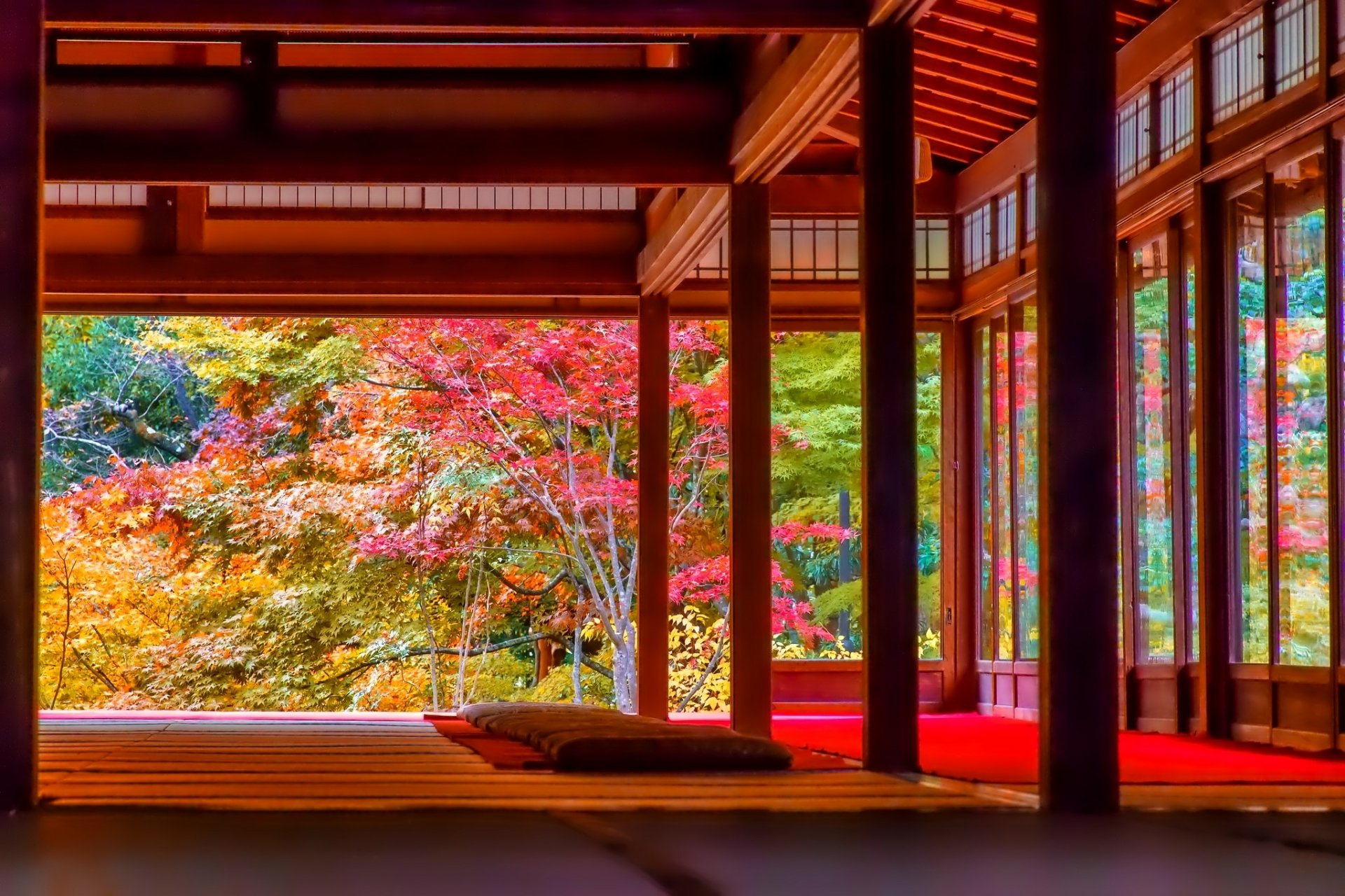 Japanese House in Autumn HD Wallpaper | Sfondo | 2048x1365 | ID:774433