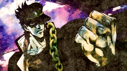 Jotaro Kujo Anime Jojo's Bizarre Adventure HD Desktop Wallpaper | Background Image
