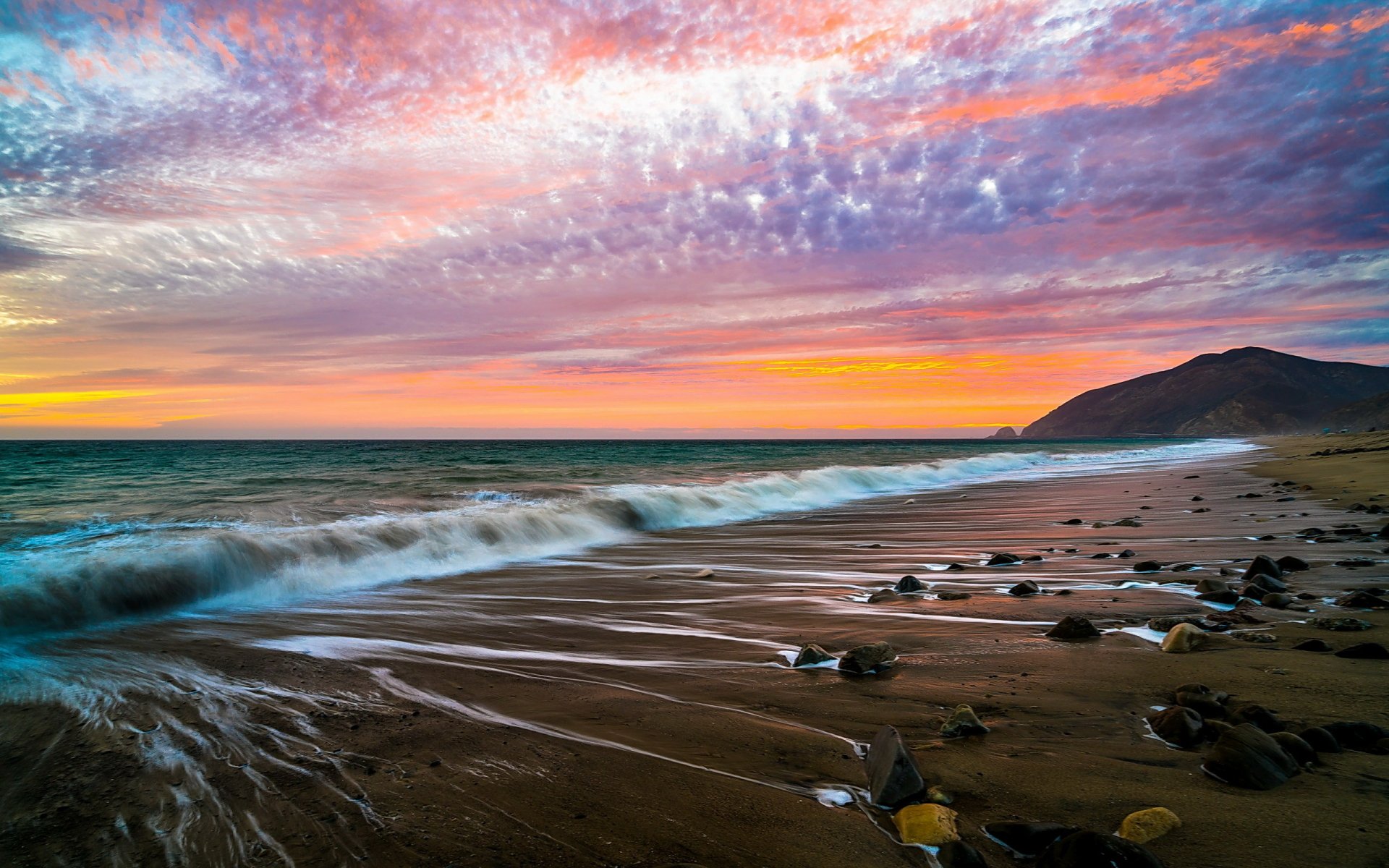 Download Horizon Sea Ocean Beach Nature Sunset HD Wallpaper | 2560x1600 ...