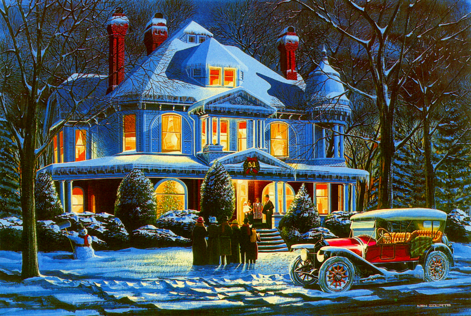 Old Fashioned Christmas HD Wallpaper | Background Image | 1993x1338