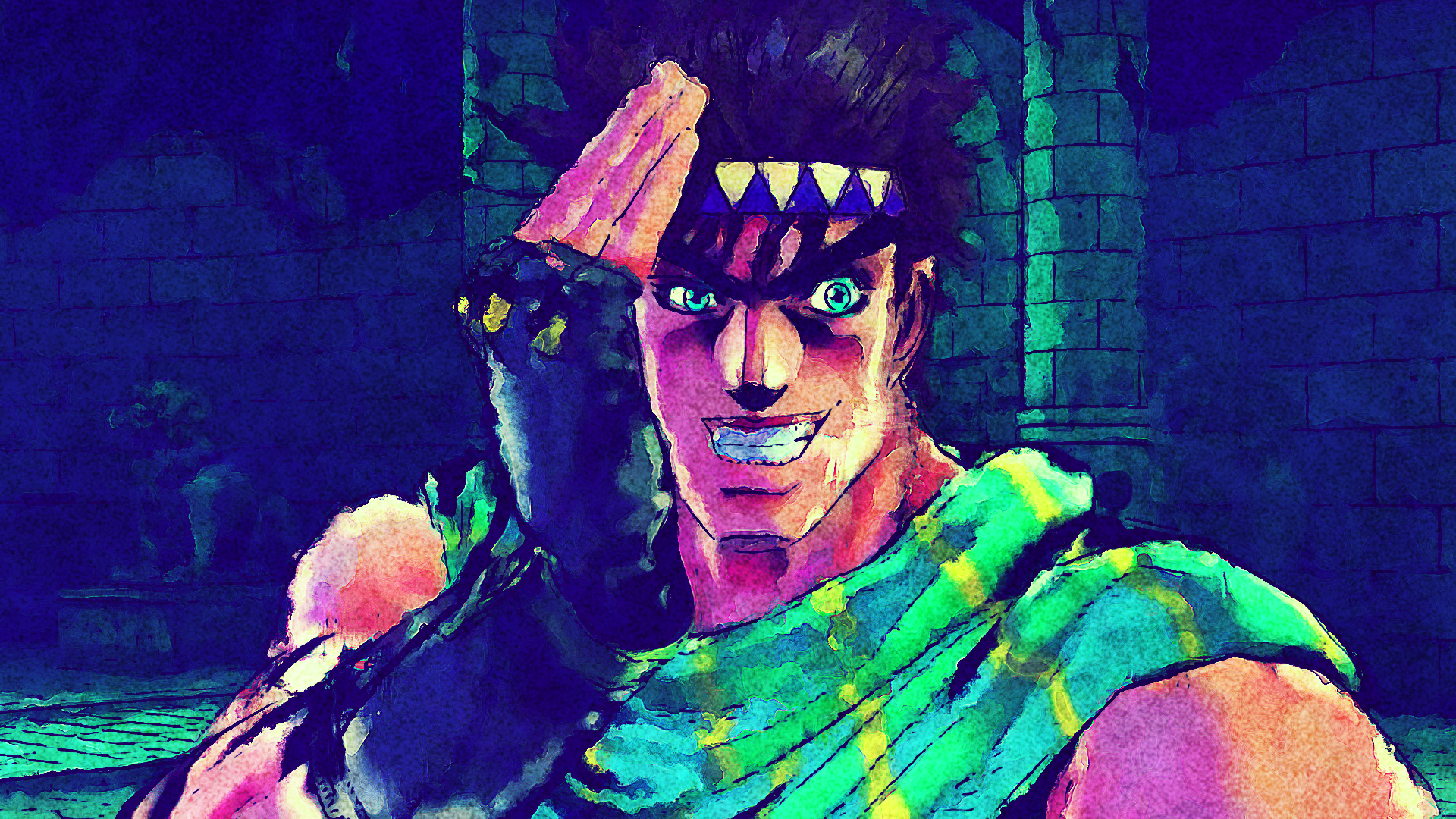 Download Joseph Joestar striking a confident pose Wallpaper