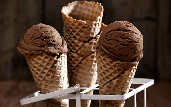 waffle cone food ice cream HD Desktop Wallpaper | Background Image
