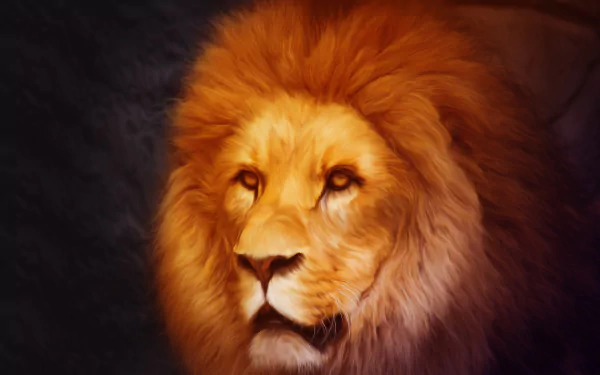  Artistic Portrait Of A Lion