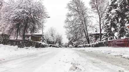 Bosnia snow white street photography winter HD Desktop Wallpaper | Background Image