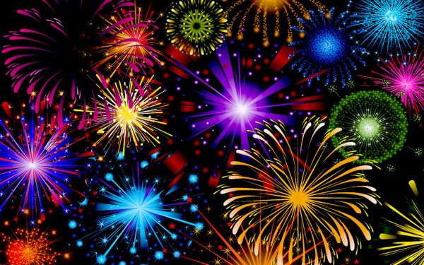 Artistic Fireworks Colors Colorful HD Wallpaper | Background Image