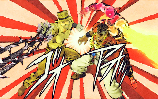 Hermit Purple (Jojo's Bizarre Adventure) Magician's Red (Jojo's Bizarre Adventure) Joseph Joestar Muhammad Avdol Anime Jojo's Bizarre Adventure HD Desktop Wallpaper | Background Image