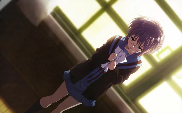 Yuki Nagato Anime The Melancholy of Haruhi Suzumiya HD Desktop Wallpaper | Background Image