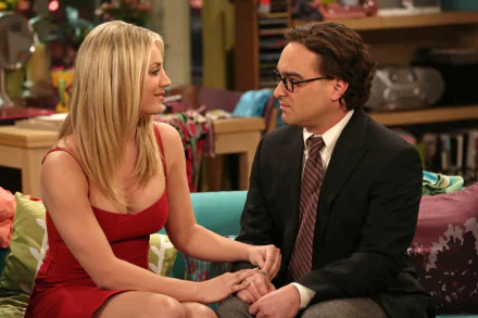 Penny (The Big Bang Theory) Kaley Cuoco Leonard Hofstadter Johnny Galecki TV Show The Big Bang Theory HD Desktop Wallpaper | Background Image