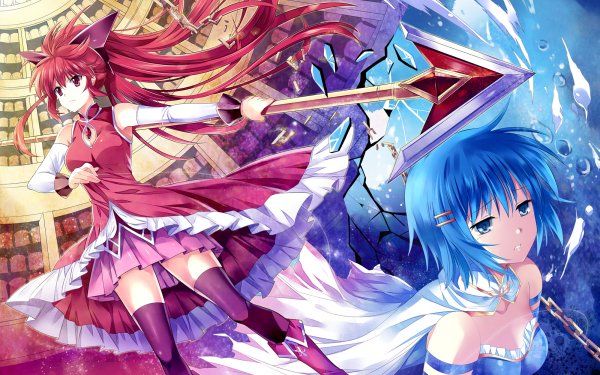 Anime Puella Magi Madoka Magica Kyōko Sakura Sayaka Miki HD Wallpaper | Background Image