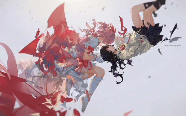 Homura Akemi Madoka Kaname Anime Puella Magi Madoka Magica HD Desktop Wallpaper | Background Image