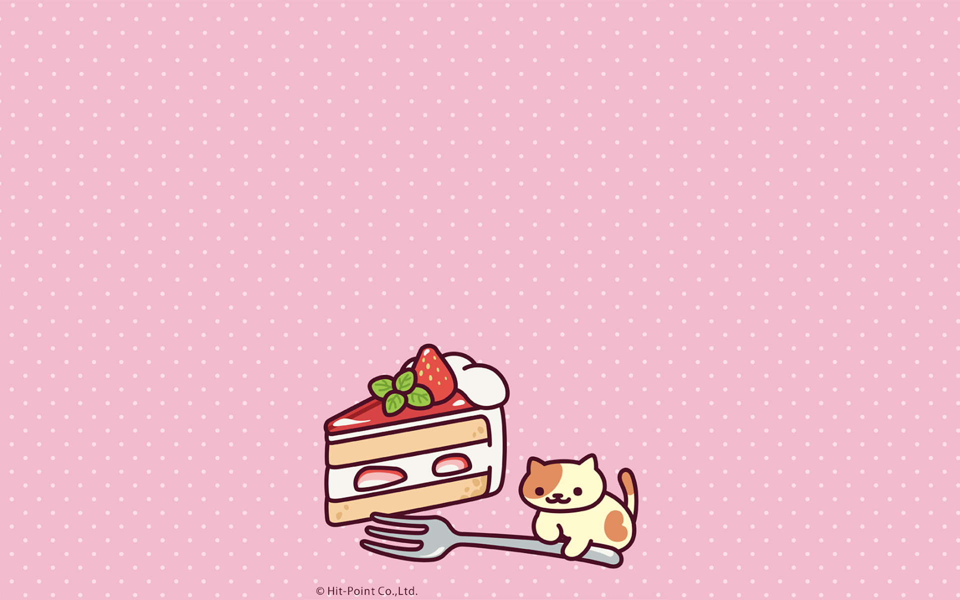 Peaches and Cake by Neko Atsume