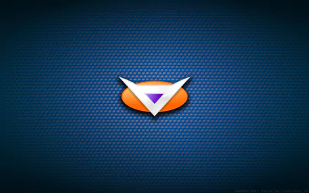 HD PC desktop wallpaper featuring a sleek Dragon Ball Z-inspired logo on a textured blue background, blending anime style with modern design.