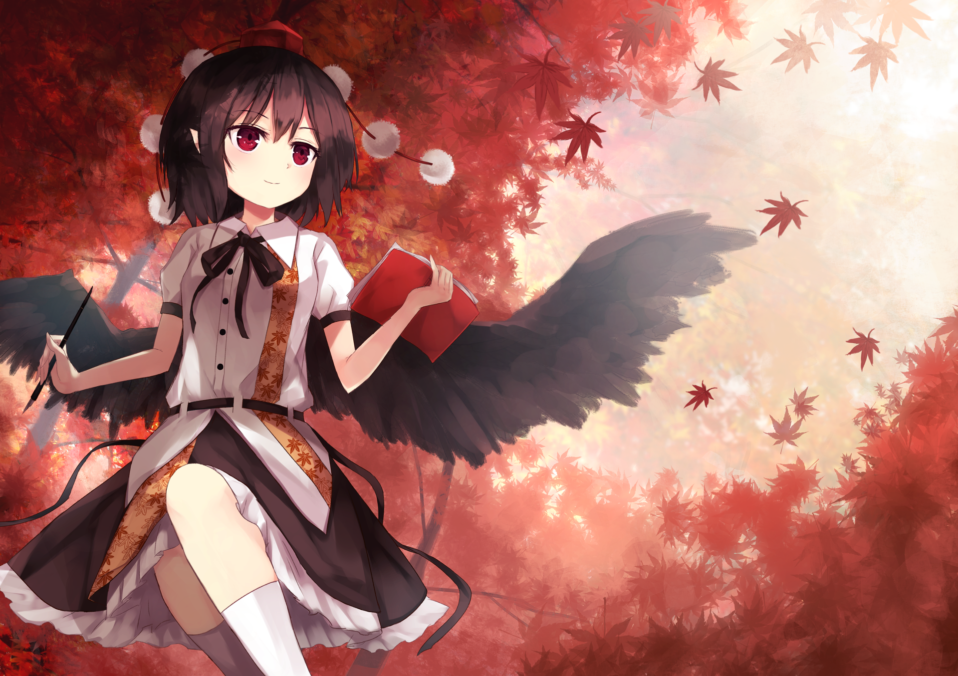 Download Aya Shameimaru Anime Touhou HD Wallpaper by thkani