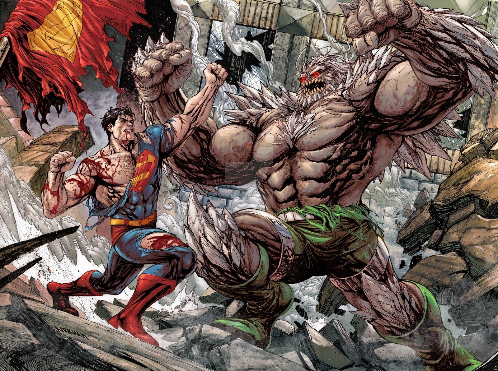 superman vs doomsday wallpaper