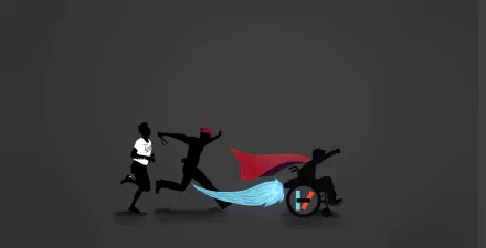 HD desktop wallpaper featuring stylized figures representing Twenty One Pilots on a dark background.